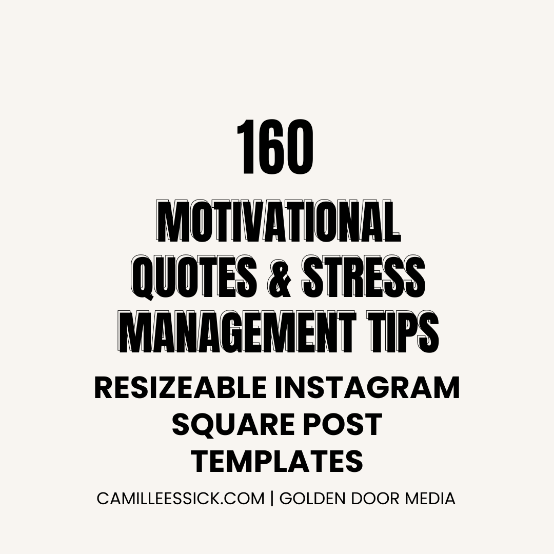 160 MINIMALIST INSTAGRAM POSTS FOR MOTIVATION & STRESS MANAGEMENT