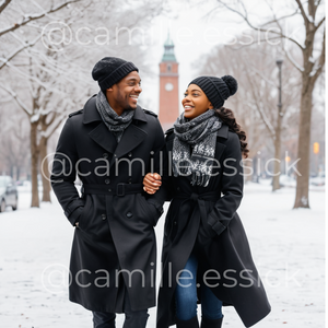 WINTER/HOLIDAY MELANIN COUPLES STOCK ELEMENTS